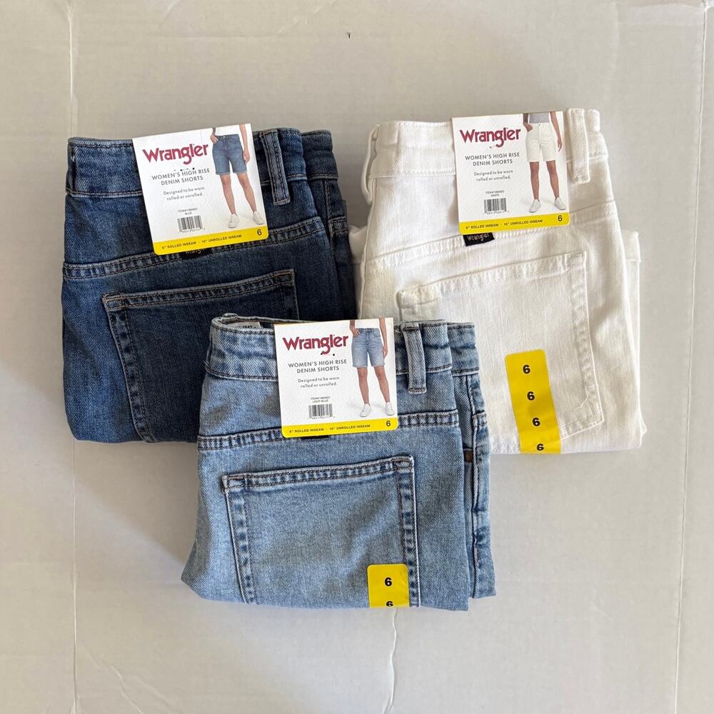 Wrangler Women’s Vintage Denim Shorts 3 pairs